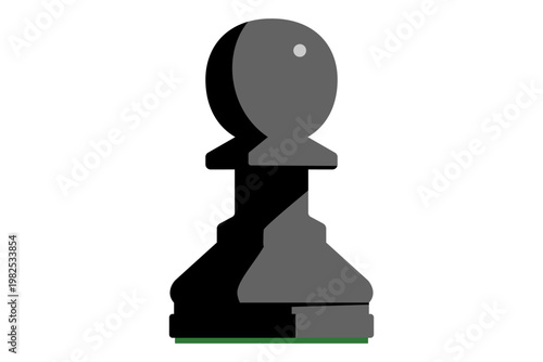 チェス　ポーン　黒　駒