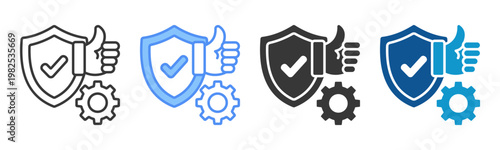 Reliability Icon Set Multiple Style Collection