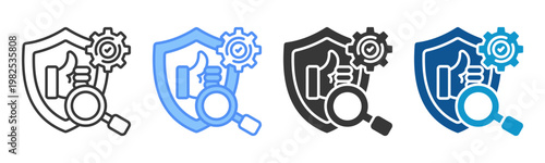 Reliability Icon Set Multiple Style Collection