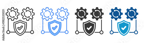 Operational Icon Set Multiple Style Collection