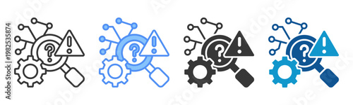 Root Cause Icon Set Multiple Style Collection