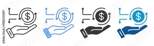 Life Cycle Icon Set Multiple Style Collection