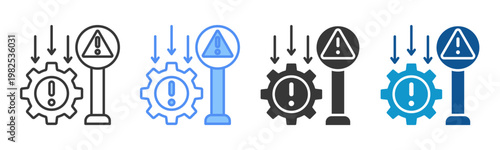 Failure Icon Set Multiple Style Collection
