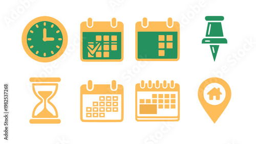 Clean icons for planning, events, and time management.