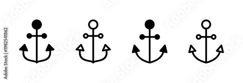 Anchor icon vector illustration. Anchor sign and symbol. Anchor marine icon.