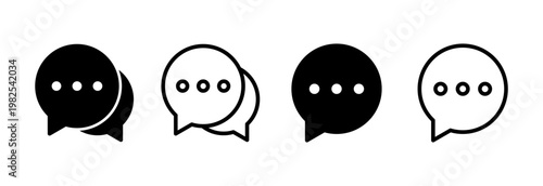 Chat icon vector illustration. speech bubble sign and symbol. comment icon. message