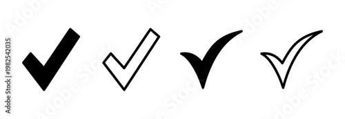 Check mark icon vector illustration. Tick mark sign and symbol