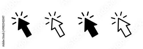 Click icon vector illustration. pointer arrow sign and symbol. cursor icon