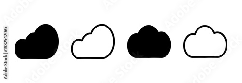 Cloud icon vector illustration. cloud sign and symbol