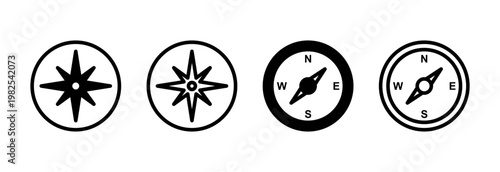 Compass icon vector illustration. arrow compass icon sign and symbol