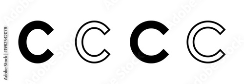 Copyright icon vector illustration. copyright sign and symbol