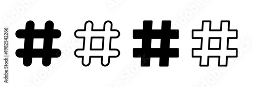 Hashtag icon vector illustration. hashtag sign and symbol