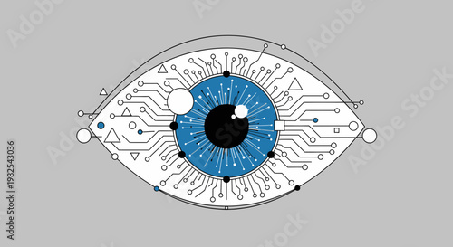 Closeup of a robotic eye.
