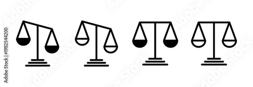 Scales icon vector illustration. Law scale icon. Justice sign and symbol