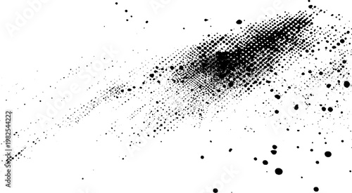 Glitch distorted grunge layer . Noise destroyed texture .Trendy defect error shapes. Overlay grunge texture . Distressed effect. Vector shapes with a halftone dots screen print texture.