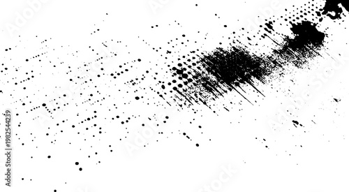 Glitch distorted grunge layer . Noise destroyed texture .Trendy defect error shapes. Overlay grunge texture . Distressed effect. Vector shapes with a halftone dots screen print texture.