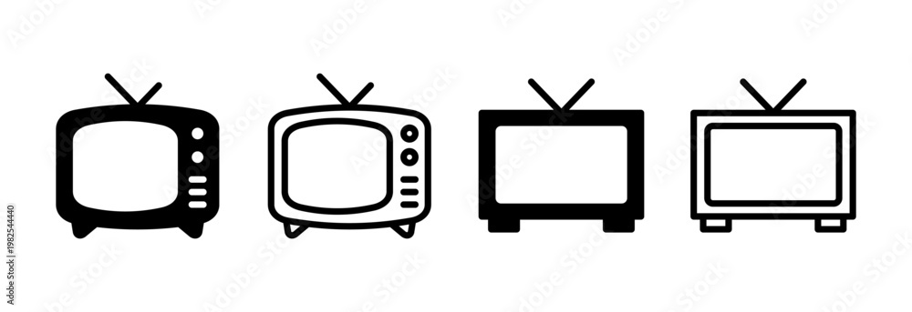 Obraz premium Tv icon vector illustration. television sign and symbol