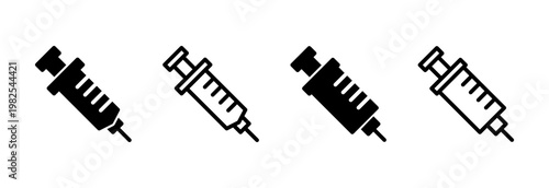 Syringe icon vector illustration. injection sign and symbol. vaccine icon