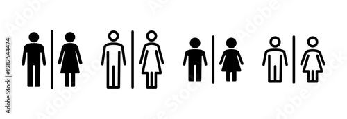Toilet icon vector illustration. Girls and boys restrooms sign and symbol. bathroom sign. wc, lavatory