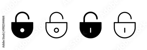 Unlock icon vector illustration. Unlock sign and symbol. unlocked padlock icon