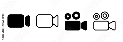 Video icon vector illustration. video camera sign and symbol. movie sign. cinema