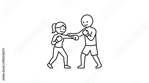 Boxing Training Session with Coach