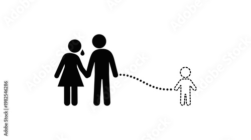 Sad Family Separation Symbol