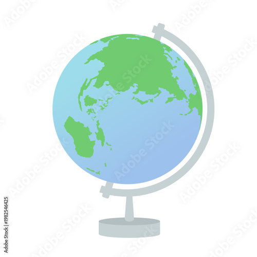 シンプルな地球儀のイラスト　挿絵　背景イラスト