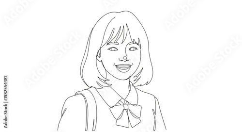 Smiling young woman with short hair and a bow tie.