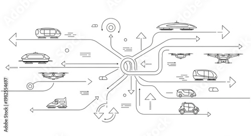 Smart City Transportation Network Diagram.