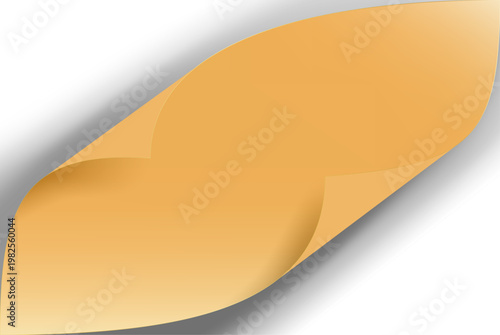 柔らかなグレー背景に配置された滑らかに湾曲するゴールドの抽象的な立体曲面オブジェクトミニマルデザイン素材