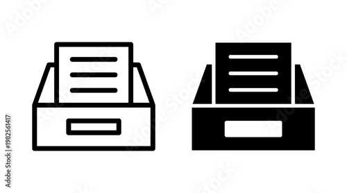 Archive folders icon set vector. Document vector icon. Archive storage icon.