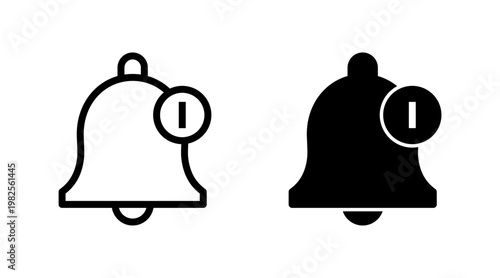 Bell Icon set vector. Notification sign and symbol for web site design