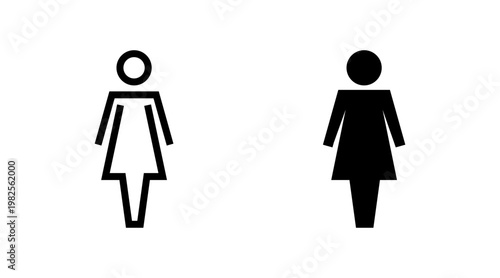 Female icon set vector. woman sign and symbol