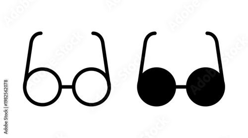 Glasses icon set vector. Glasses sign and symbol