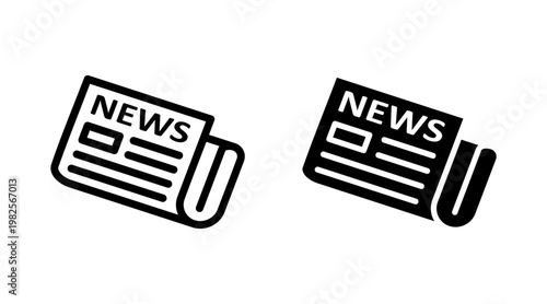 Newspaper icon set vector. news paper sign and symbolign