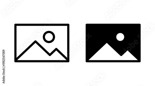 Picture icon set vector. photo gallery sign and symbol. image icon