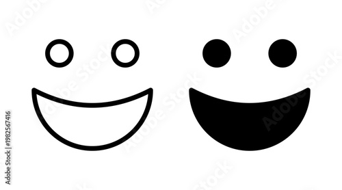 smile icon set vector. smile emoticon icon. feedback sign and symbol