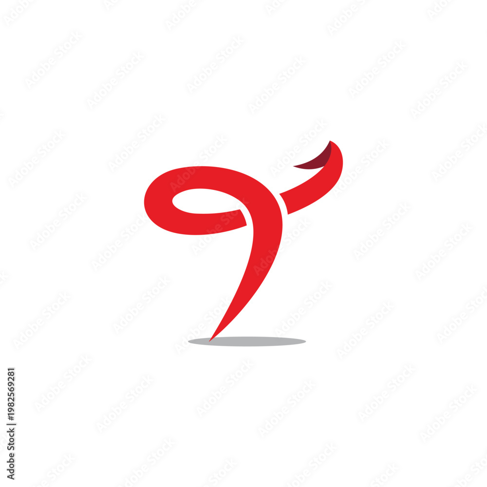 Obraz premium letter t loop motion ribbon arrow logo vector