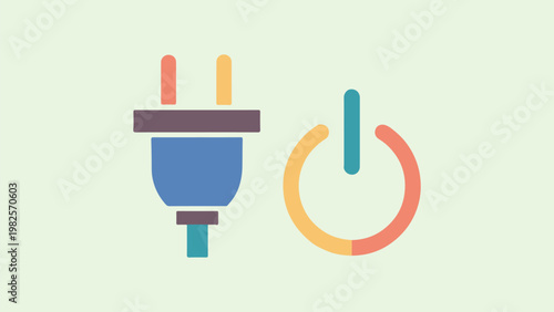 Abstract art of energy background with power plug