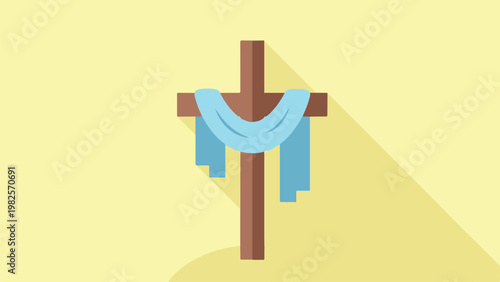 Abstract art background with energy of cross and cloth