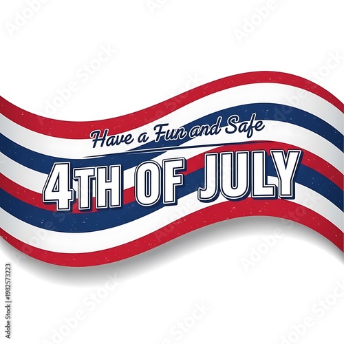 A festive 4th of july message with american flag colors