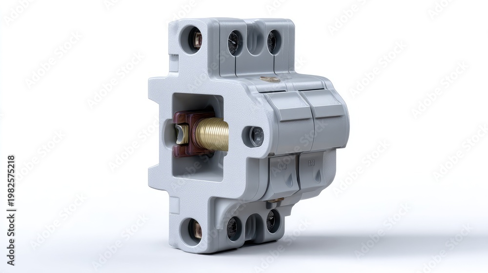 Naklejka premium High-quality electrical circuit breaker with modern design for efficient safety and control in electrical systems and installations, ideal for industrial use