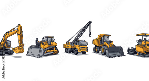 Heavy construction equipment vehicles machines 5.