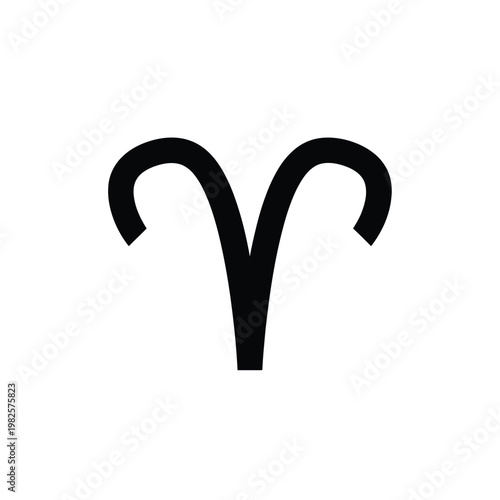 Aries zodiac symbol sign.