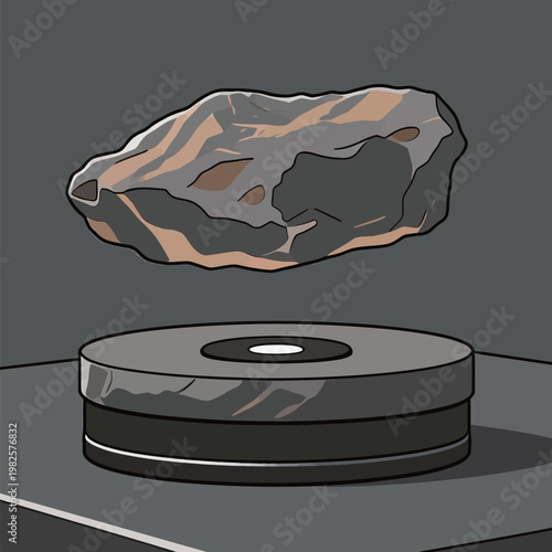 Levitating Rock with Magnetic Base