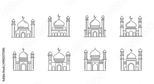 Taj Mahal Architectural Iconic Building.