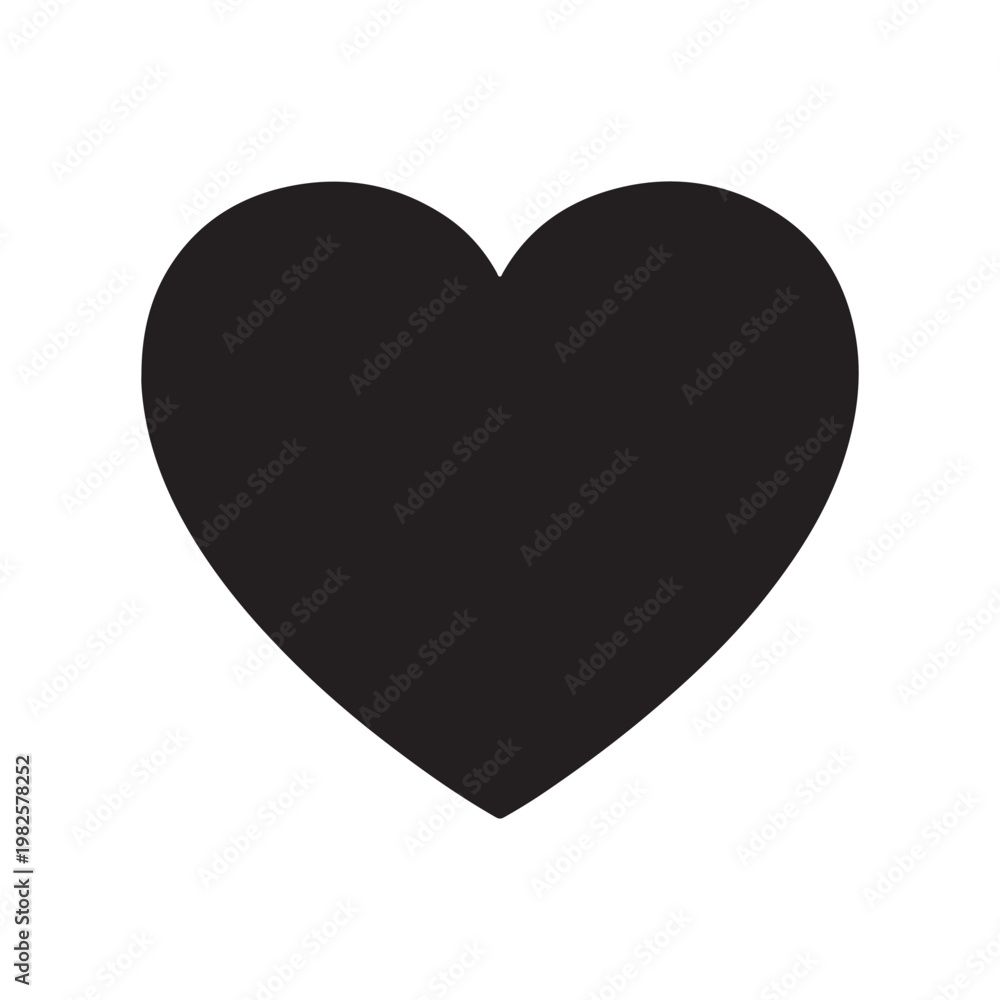 Obraz premium Heart silhouette icon vector design.
