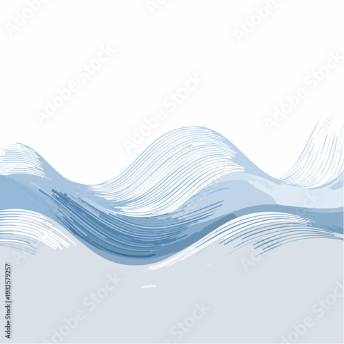 Rhythmic Blue Waves Creating a Calm and Dynamic Abstract Background Element