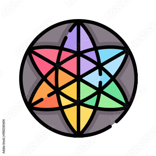  Equilibrium sacred geometry symbol icon.